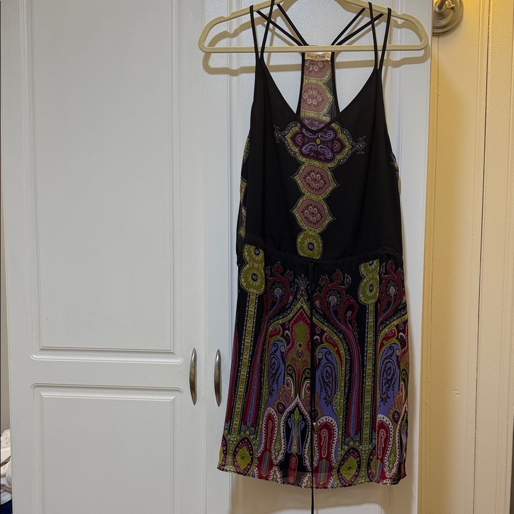 Colorful Patterned Mini Dress